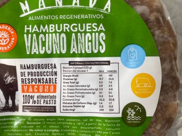 Hamburguesa Manada Carne Angus 120 gr
